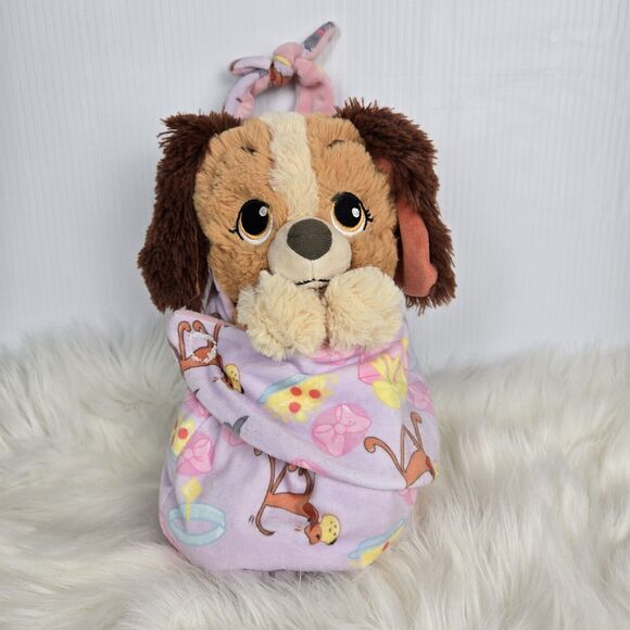 Disney Babies Lady and the Tramp Lady in a Blanket Swaddle Pouch Plush 9" - Picture 1 of 14